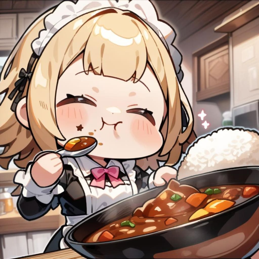 お食事大好きメイドちゃん