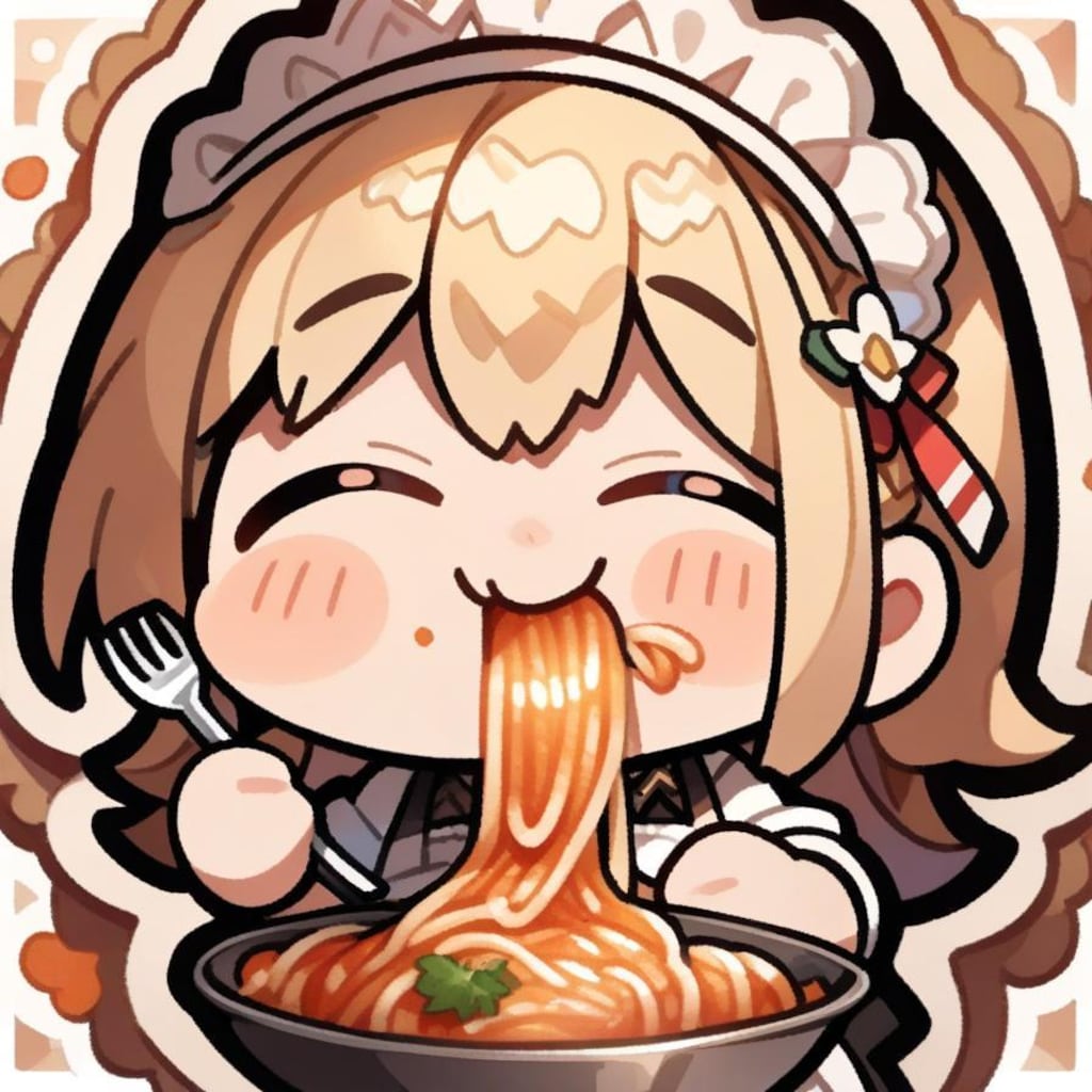 お食事大好きメイドちゃん