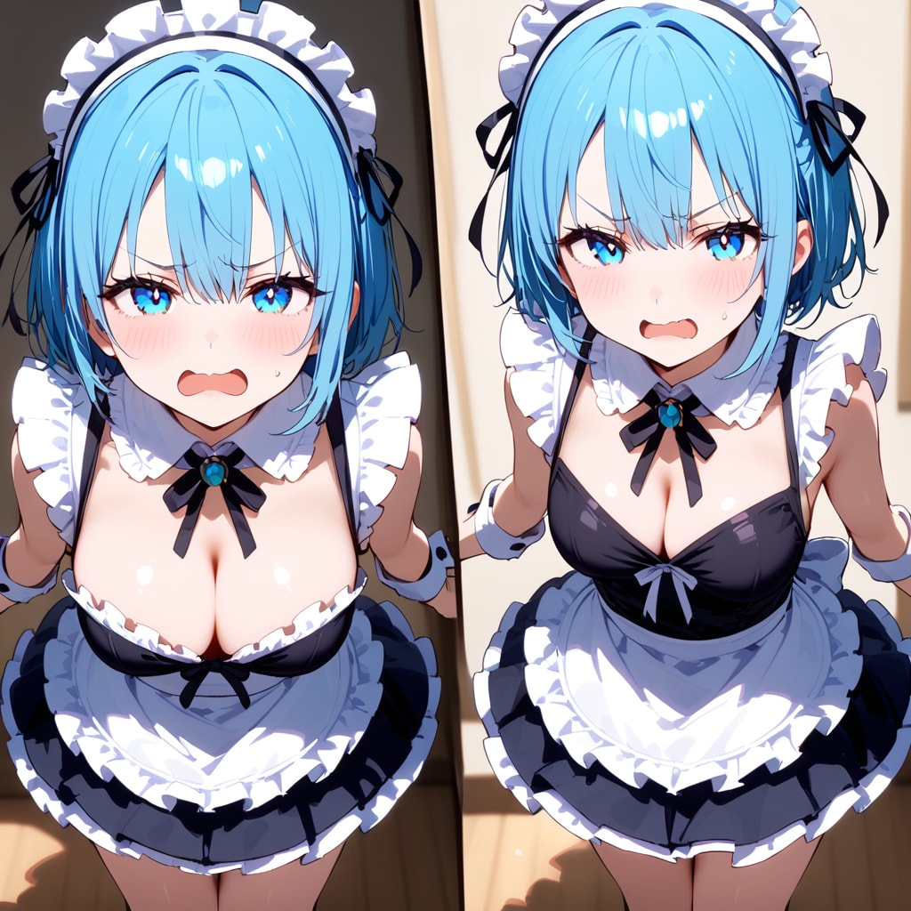 恥じる顔のメイドちゃん