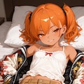 ベッドの上で( ˙꒳​˙ )v 2枚目