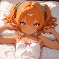 ベッドの上で( ˙꒳​˙ )v 3枚目