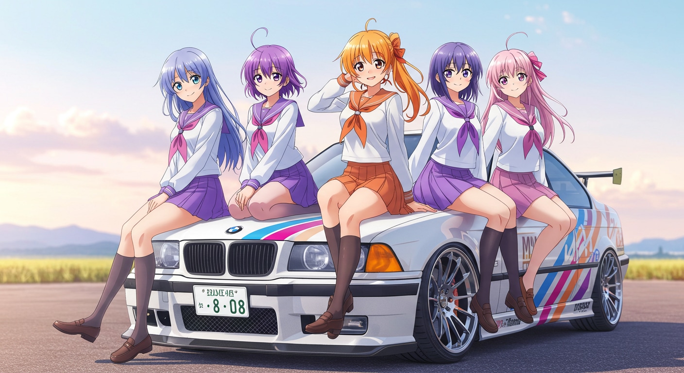 アニメキャラとBMW | の人気AIイラスト・グラビア