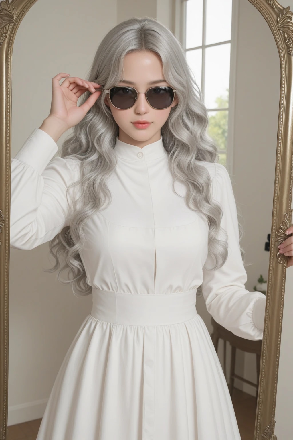 銀髪サングラス美女 | の人気AIイラスト・グラビア