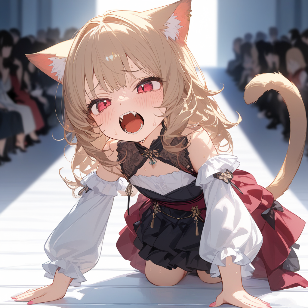 コケちゃったモデルねこ。