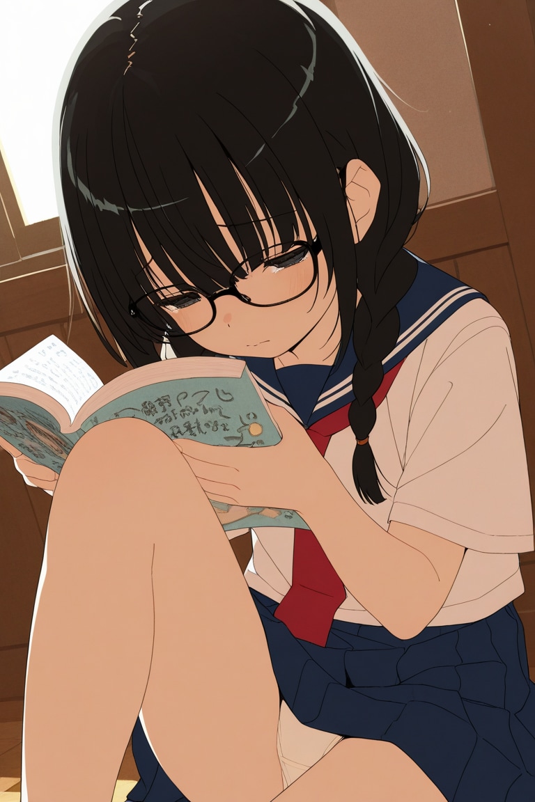 正統派図書委員ちゃん（パンチラ）