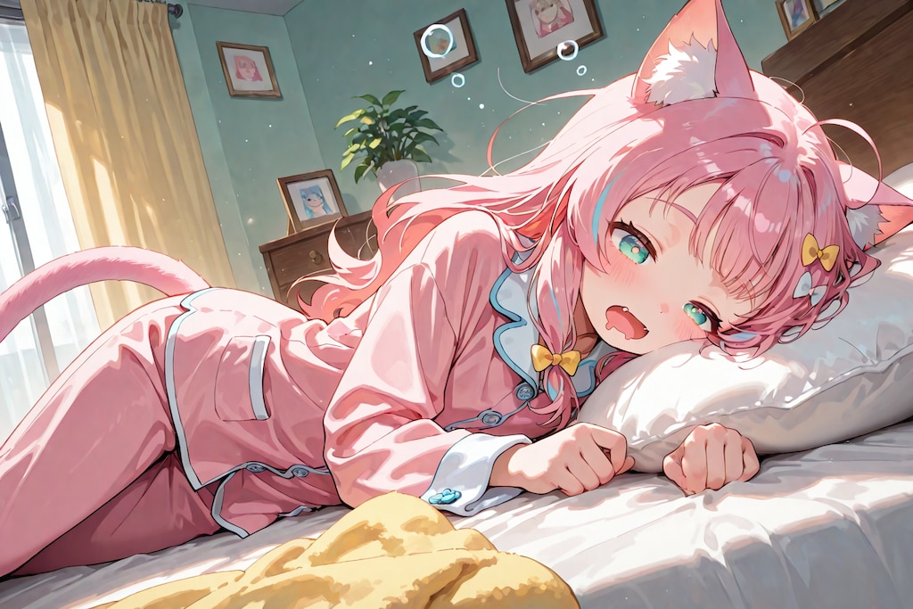 今日二回目の猫耳ピンクちゃん