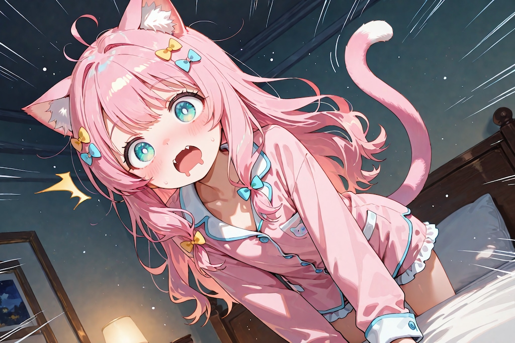 今日二回目の猫耳ピンクちゃん