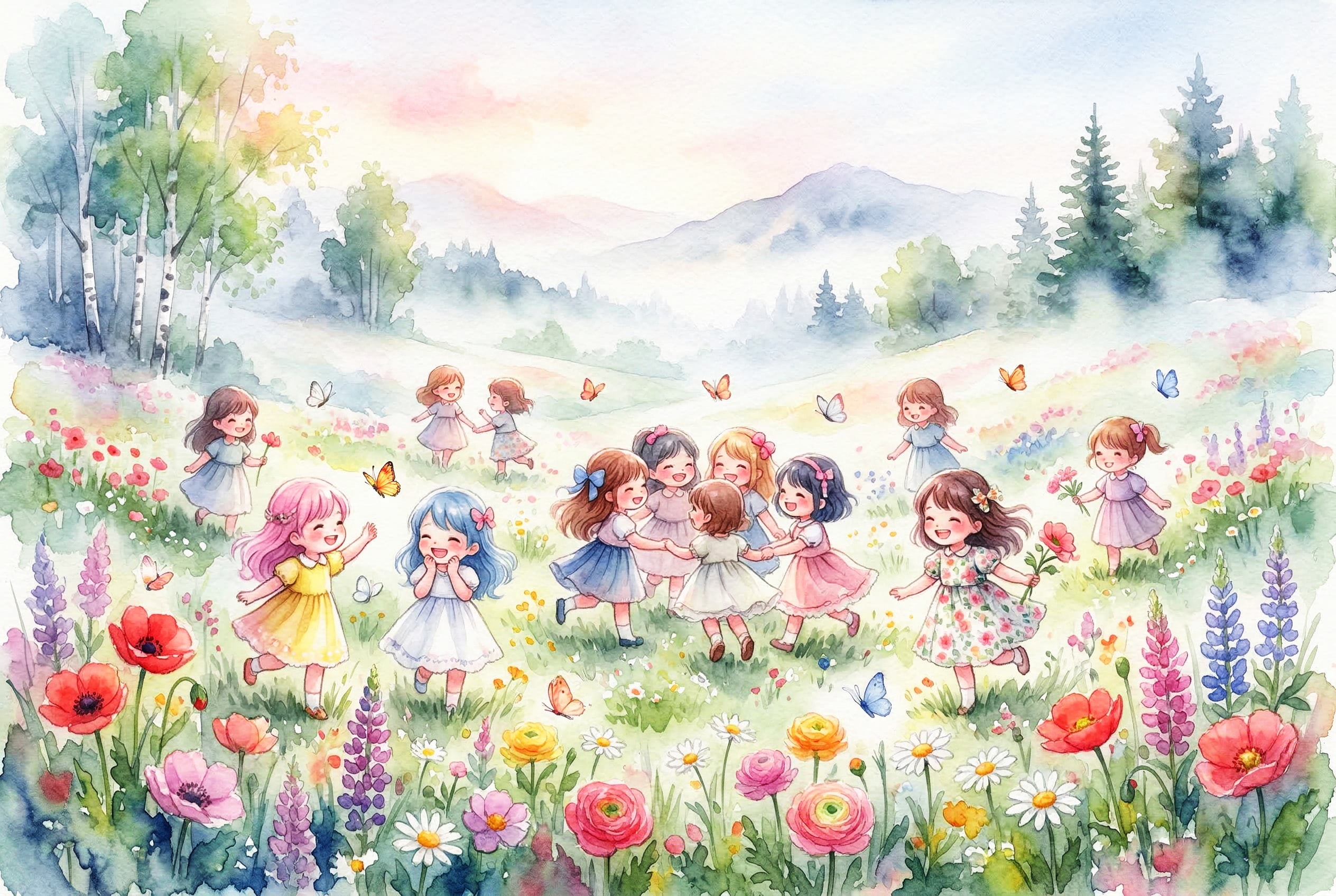 春の苑 | の人気AIイラスト・グラビア