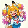 Playful Kitsune in Uniform 3枚目