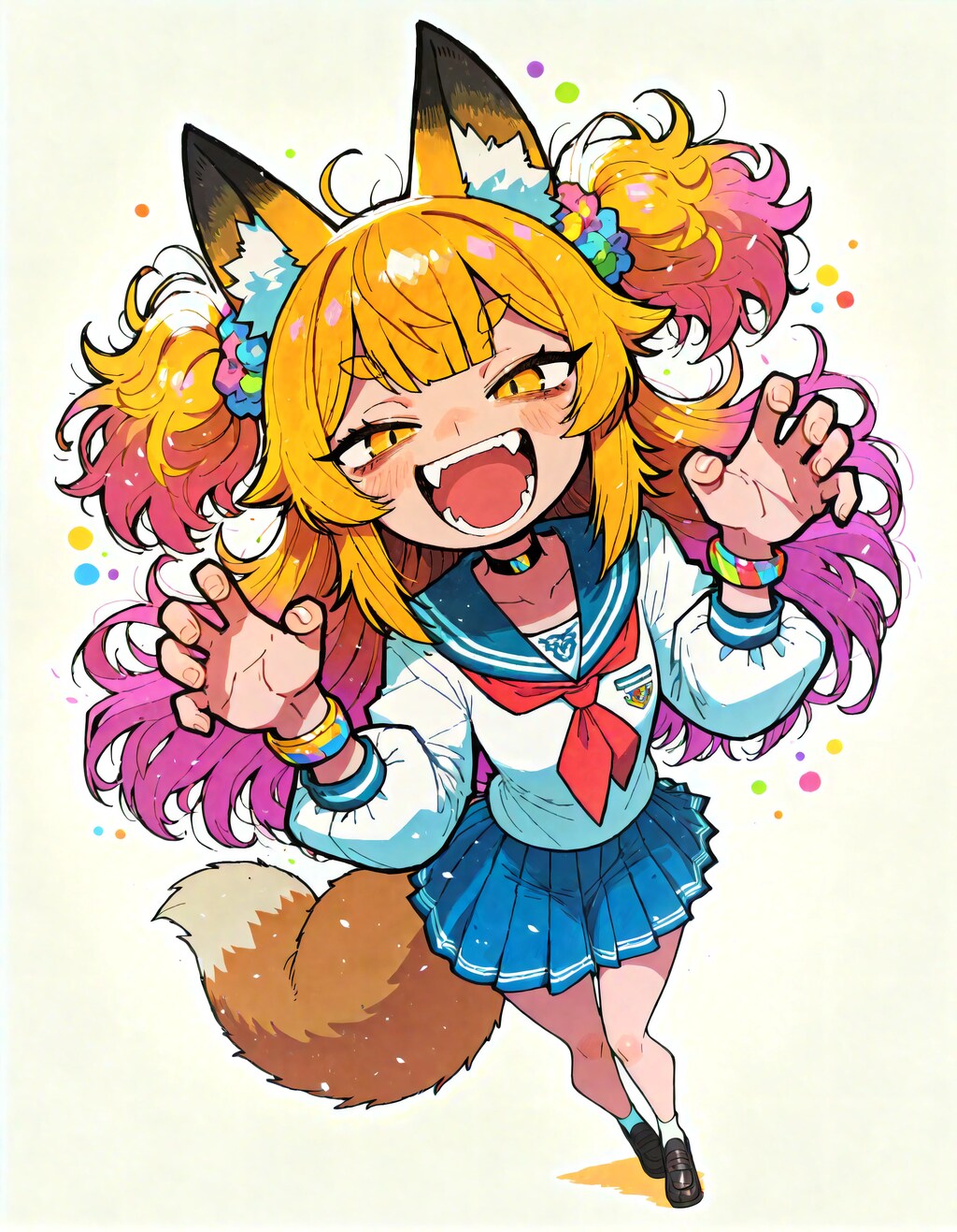 Playful Kitsune in Uniform