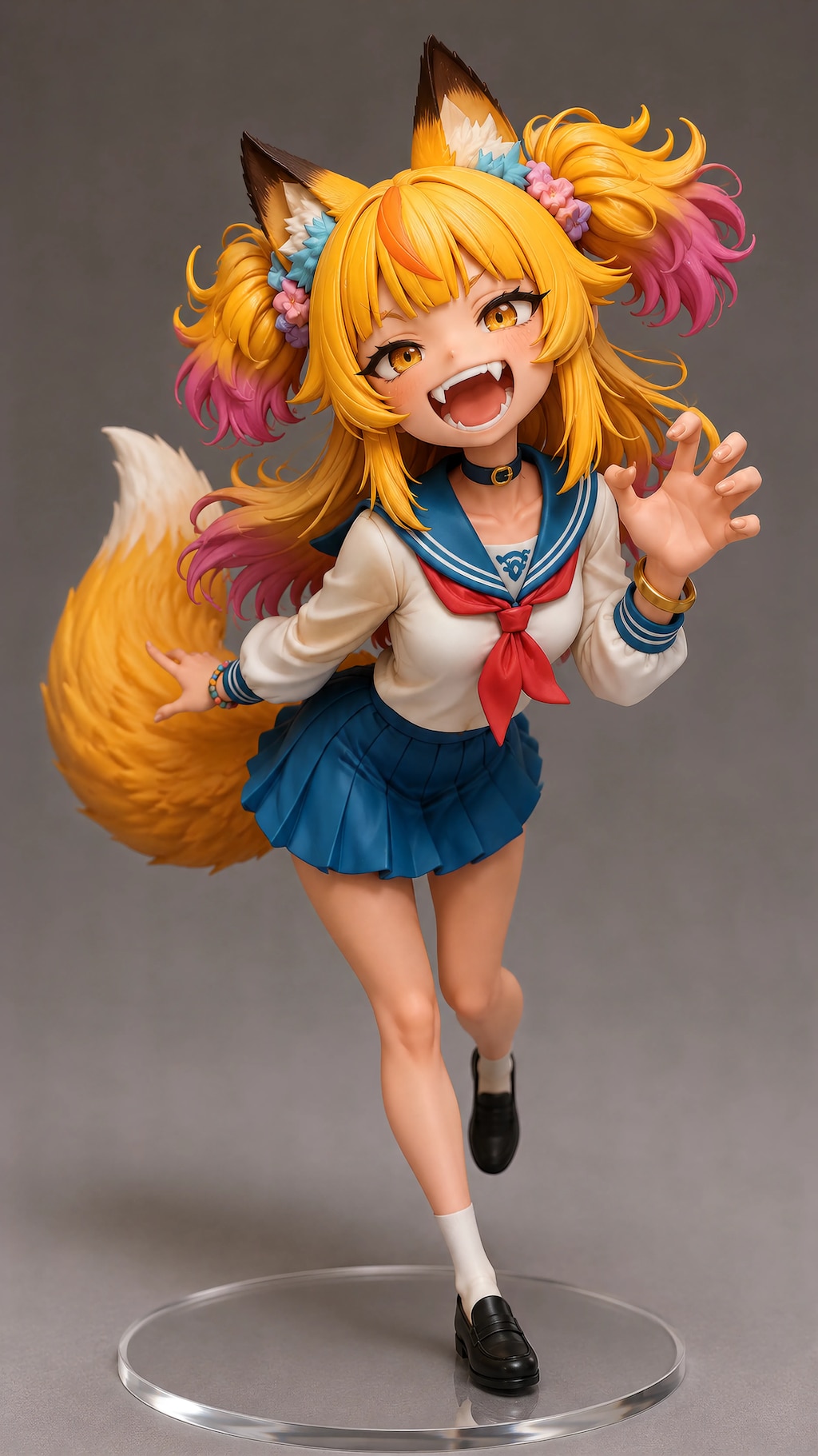 Playful Kitsune in Uniform