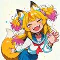 Playful Kitsune in Uniform 2枚目