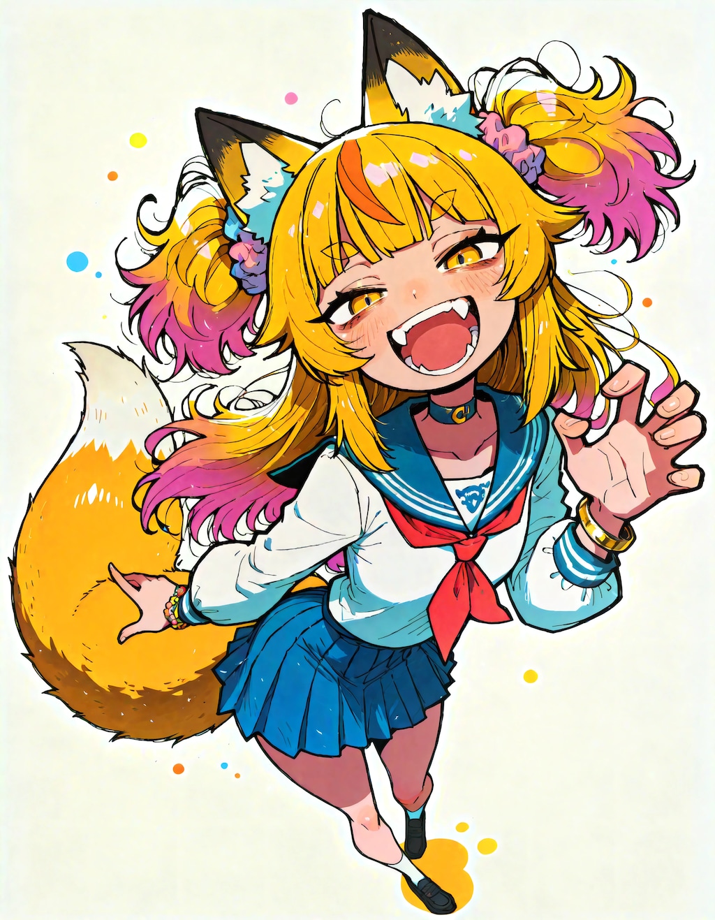 Playful Kitsune in Uniform