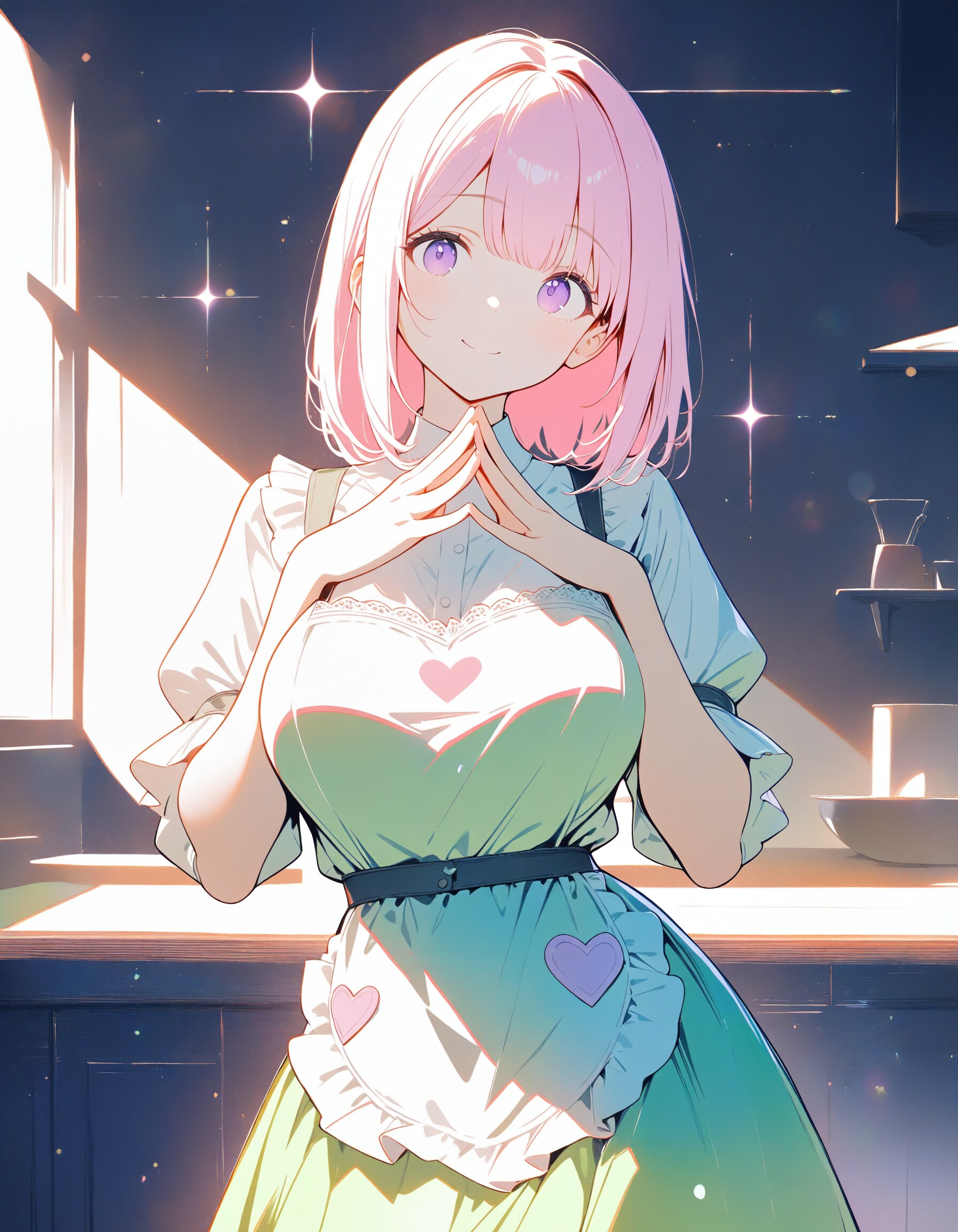 ハートエプロン姉さんXL | の人気AIイラスト・グラビア