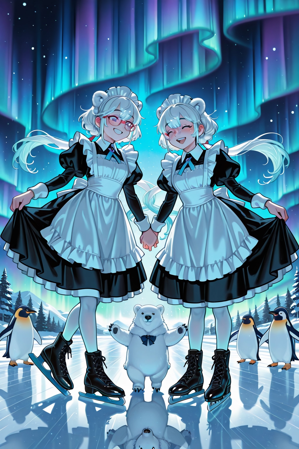 メイド、オーロラ、