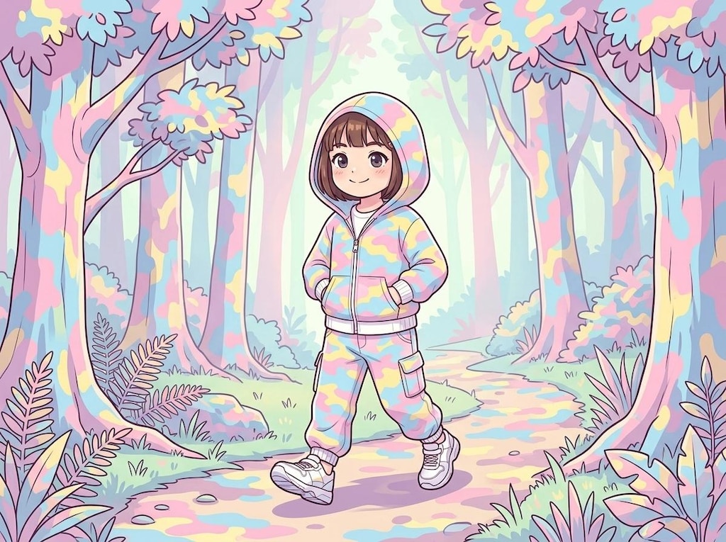 パステル迷彩柄