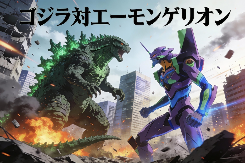 とても偽物感があるゴジラ対エヴァンゲリオン