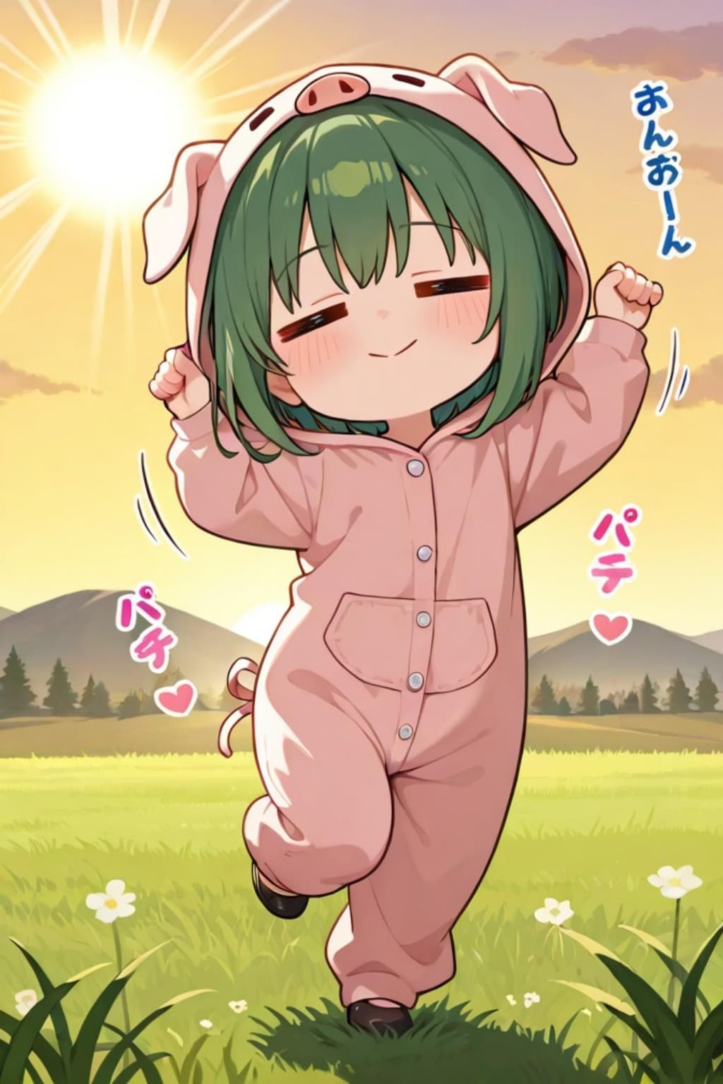 ブタフェスの緑髪ちゃん