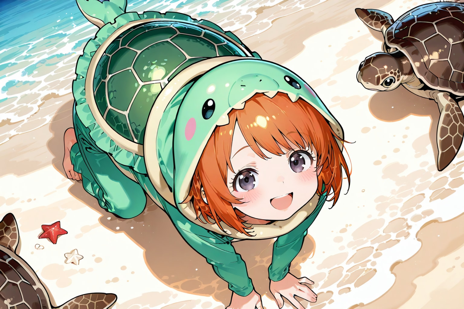 ウミガメのきぐるみ（モデル: PHOENIX） | の人気AIイラスト・グラビア