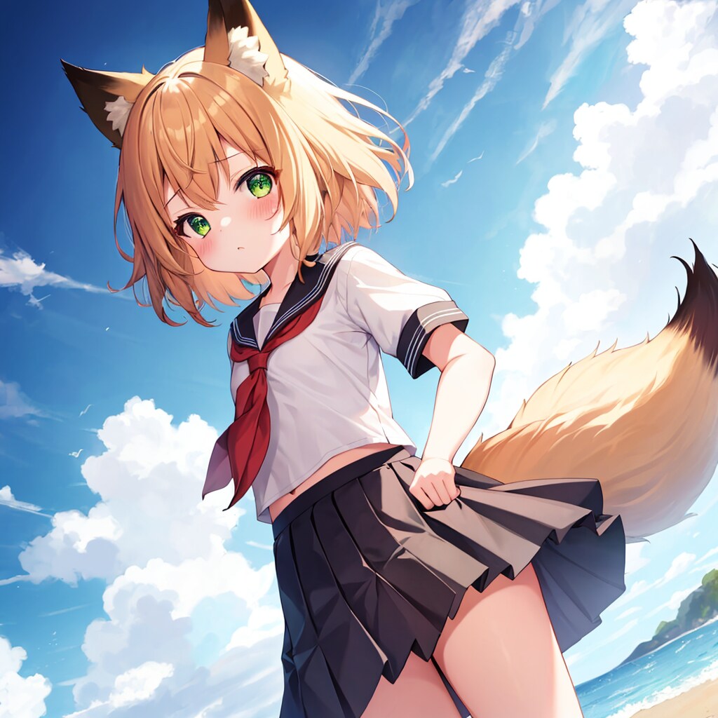 風の強い日のきつね