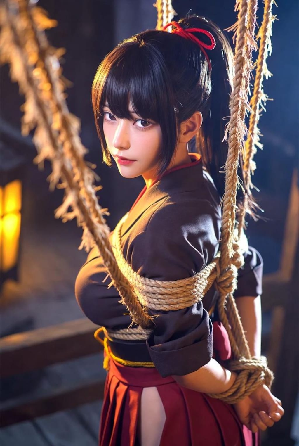 女格闘家の緊縛