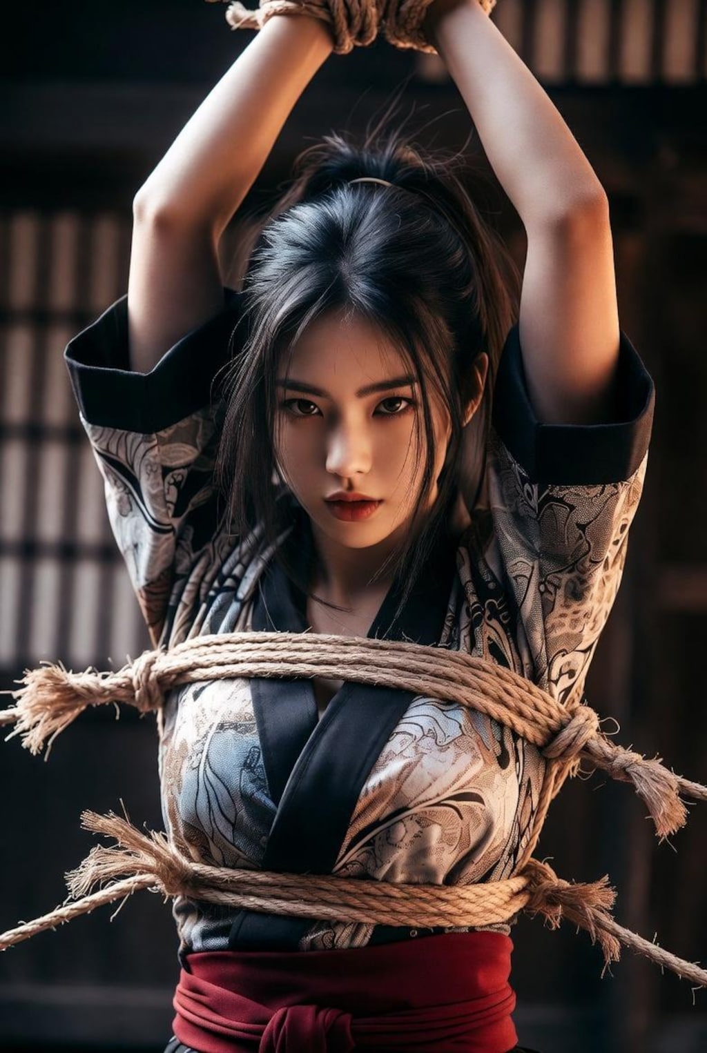 女格闘家の緊縛