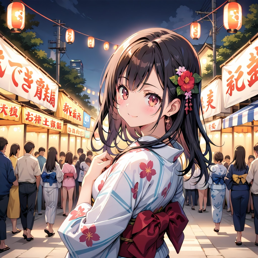 夏祭り見返り美人ししょちゃんや　弾