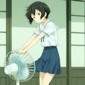 扇風機と女子高生【全2枚】 2枚目