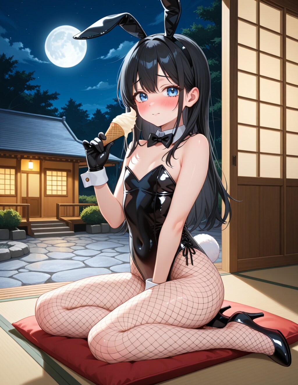 バニーガール衣装の『男の娘』