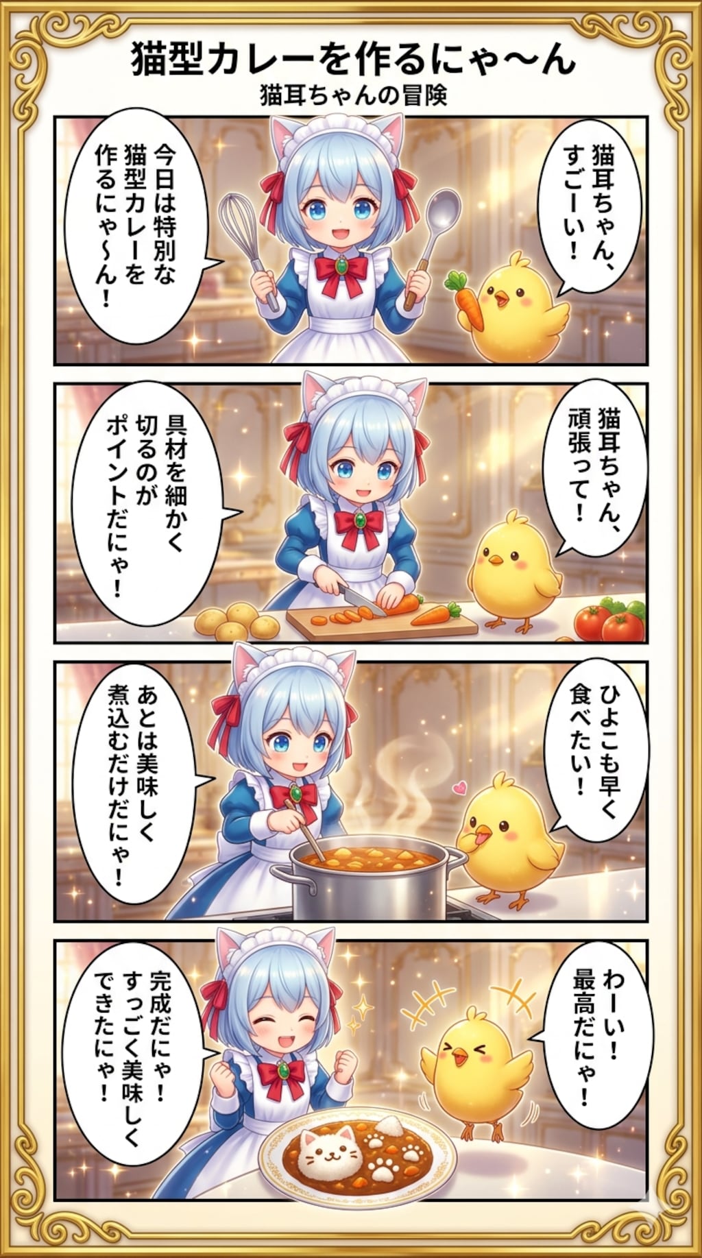 猫型カレーを作るにゃ〜ん　猫耳ちゃんの冒険