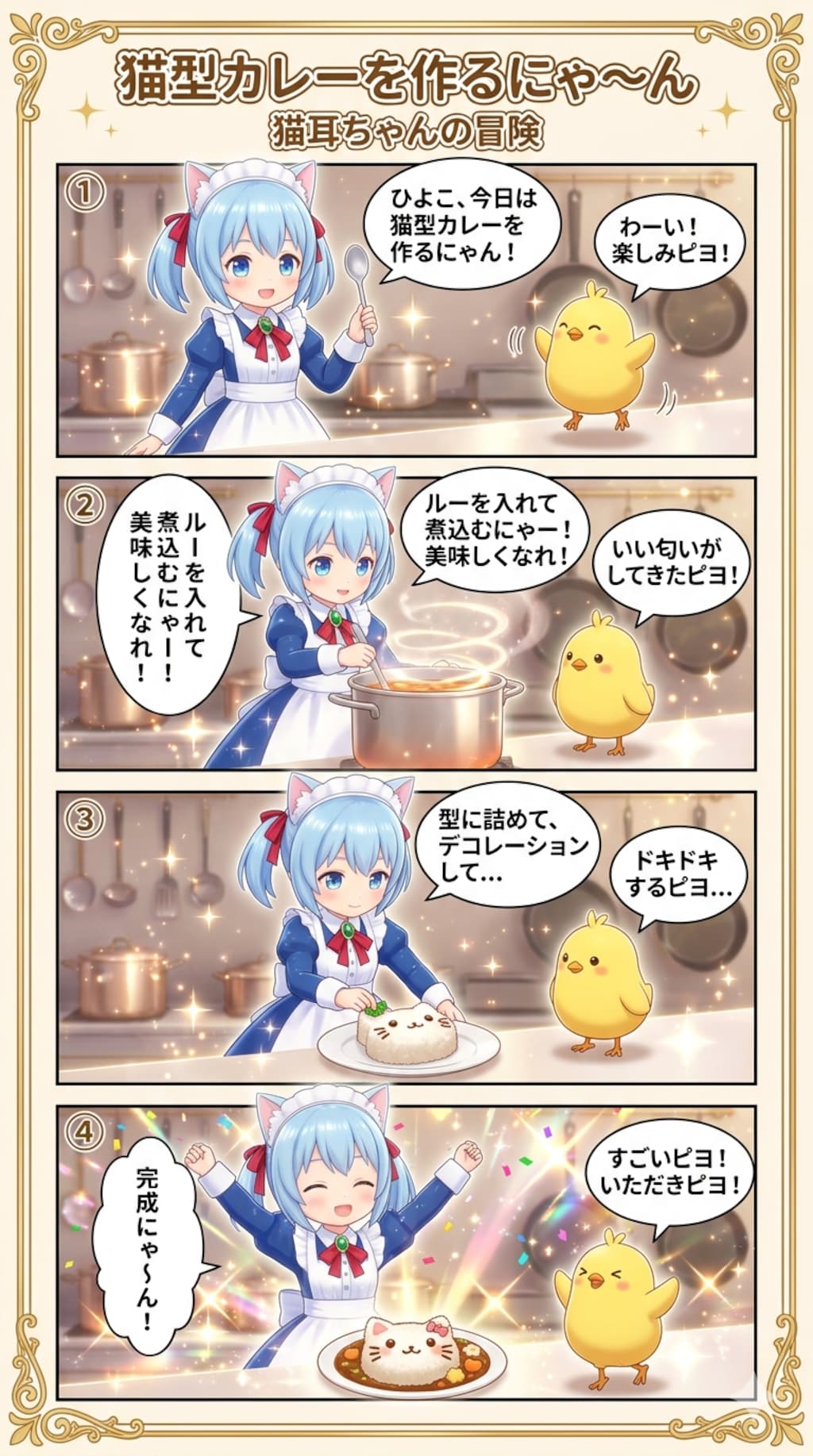 猫型カレーを作るにゃ〜ん　猫耳ちゃんの冒険