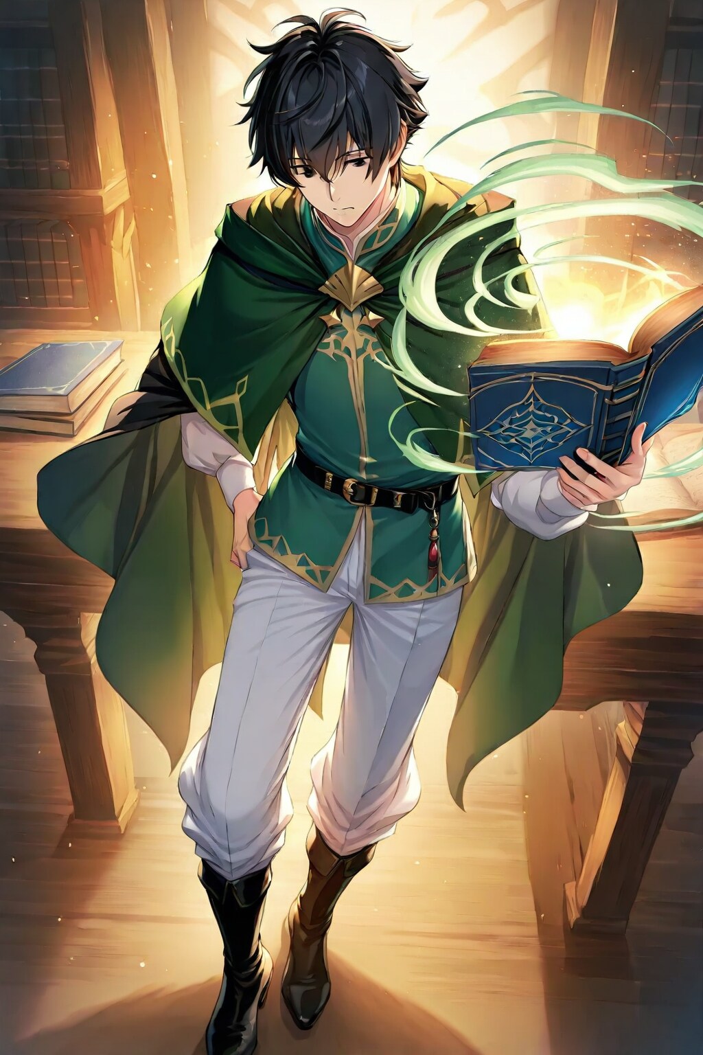 ファンタジーな洞窟地下、大きな男性学者2-3-1-4