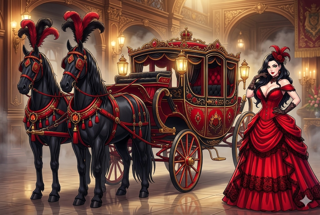 出展："Crimson Phantom" Concept Landau Carriage - Lord Damien Rothford, the Crimson Viscount