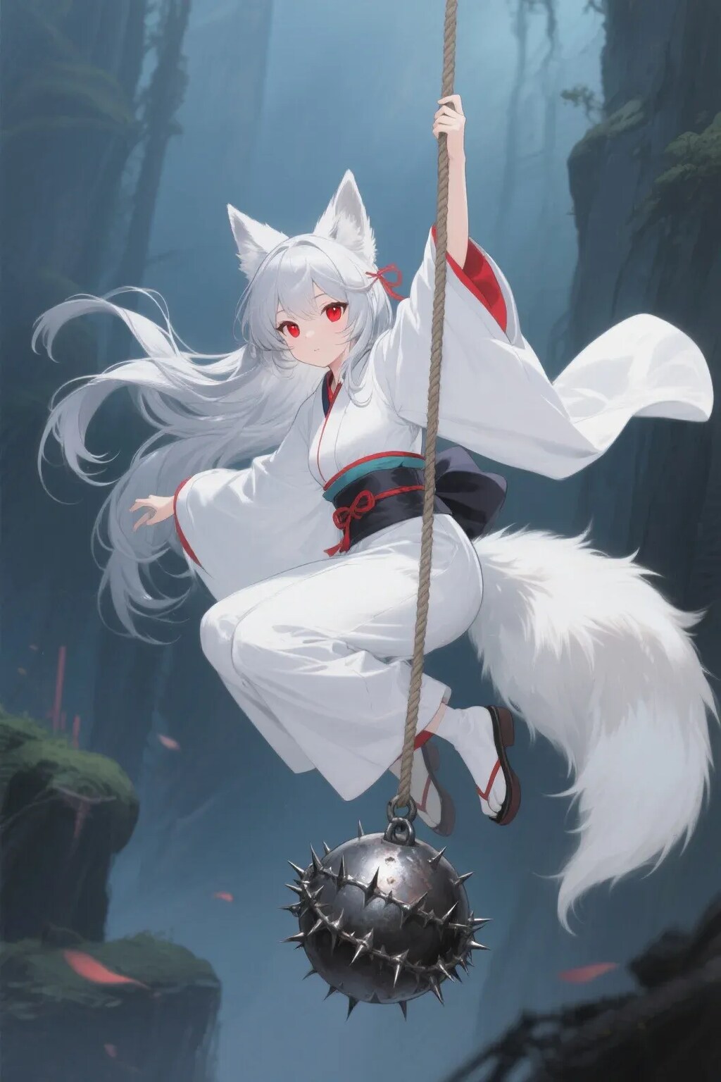 トゲトゲで武装したキツネの御神体様