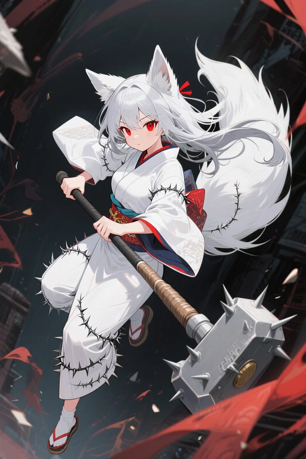 トゲトゲで武装したキツネの御神体様