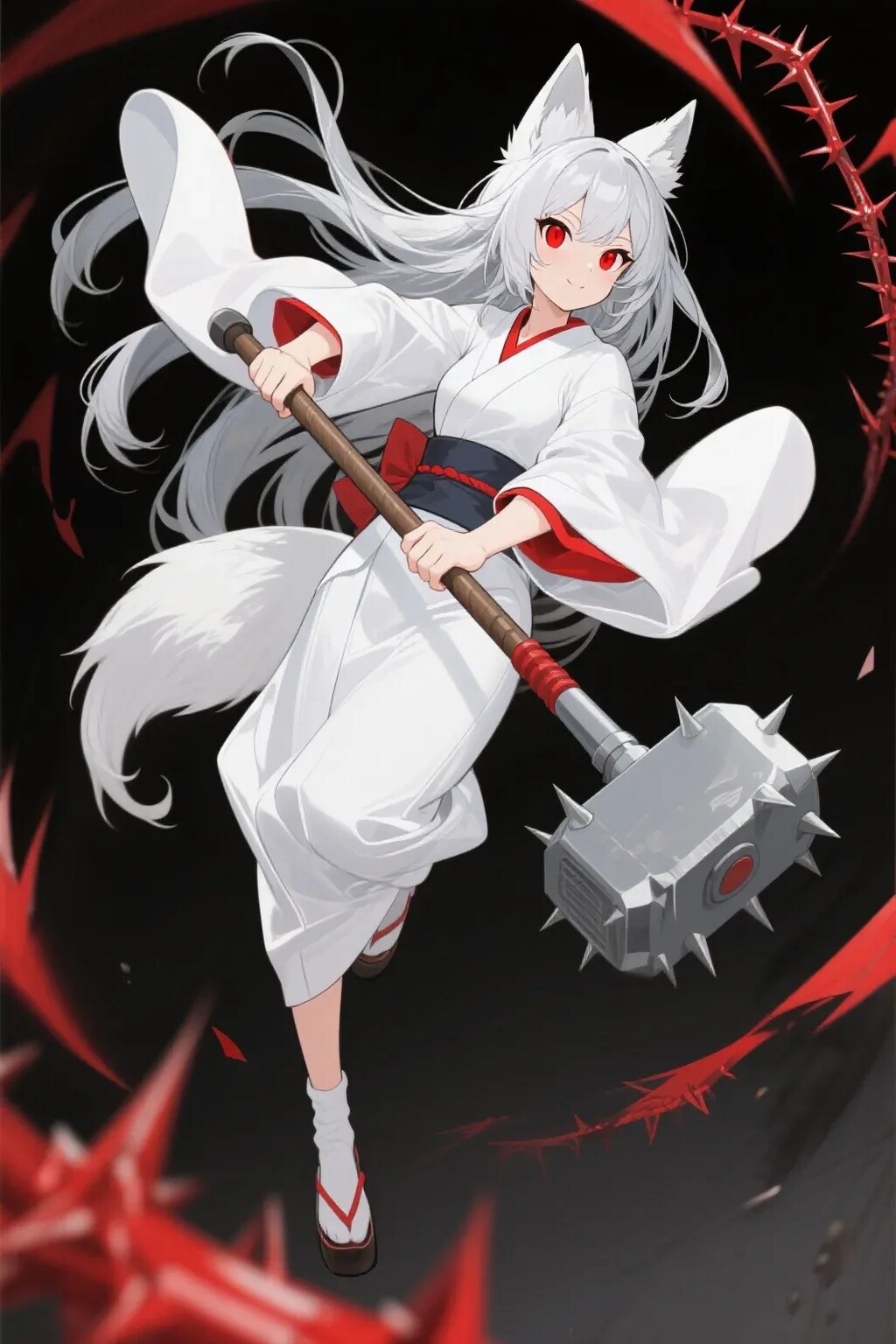 トゲトゲで武装したキツネの御神体様