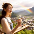 虹を描く流浪の画家（累計3,000いいね記念） 4枚目