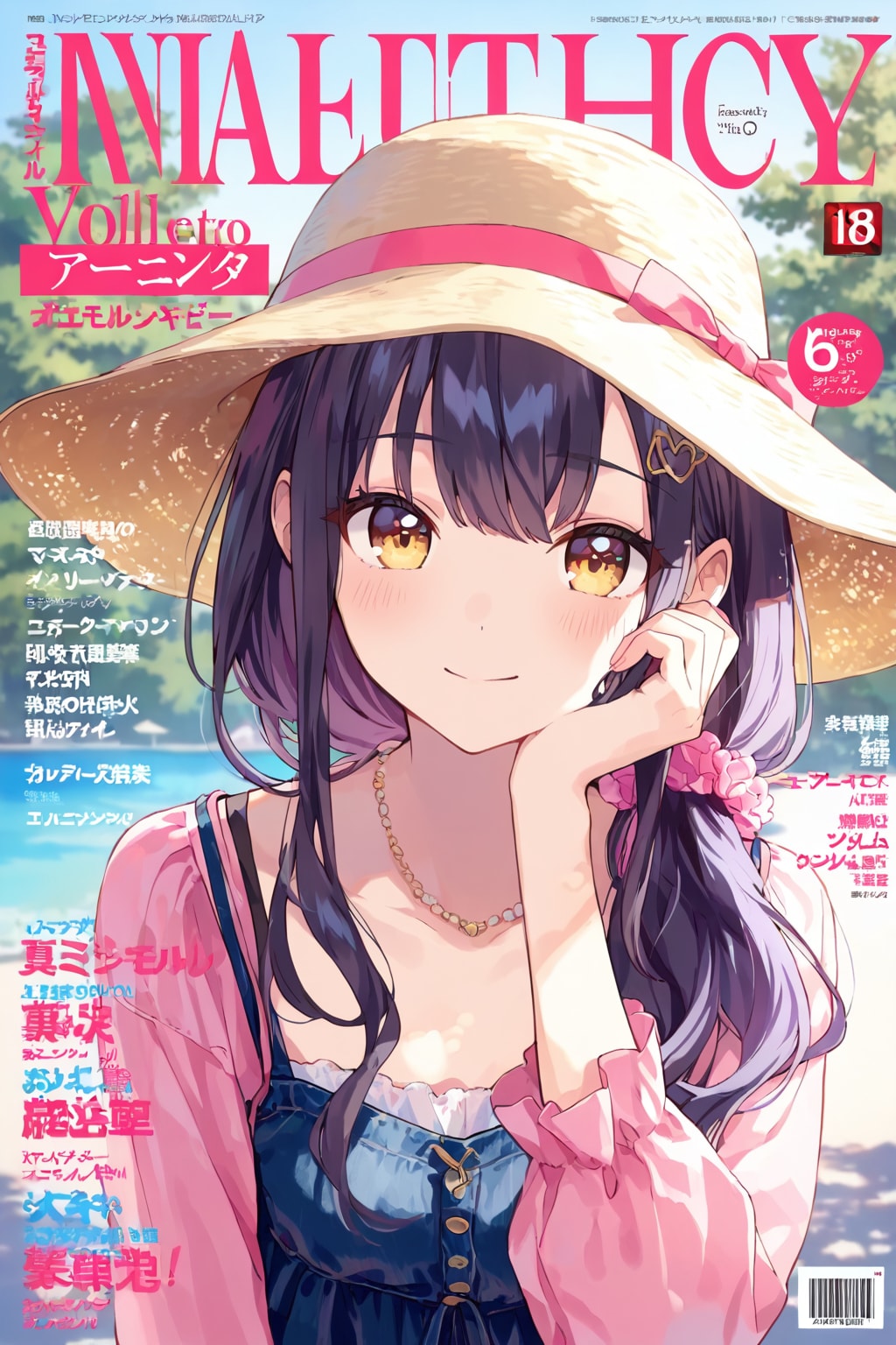 ファッション雑誌表紙風。