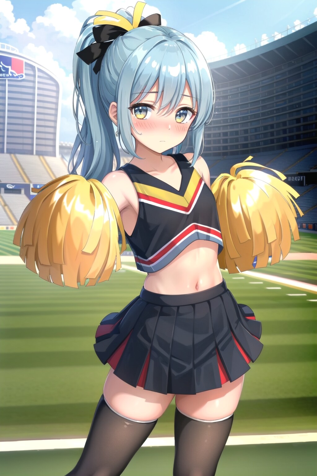 チアガール姿の３姉妹