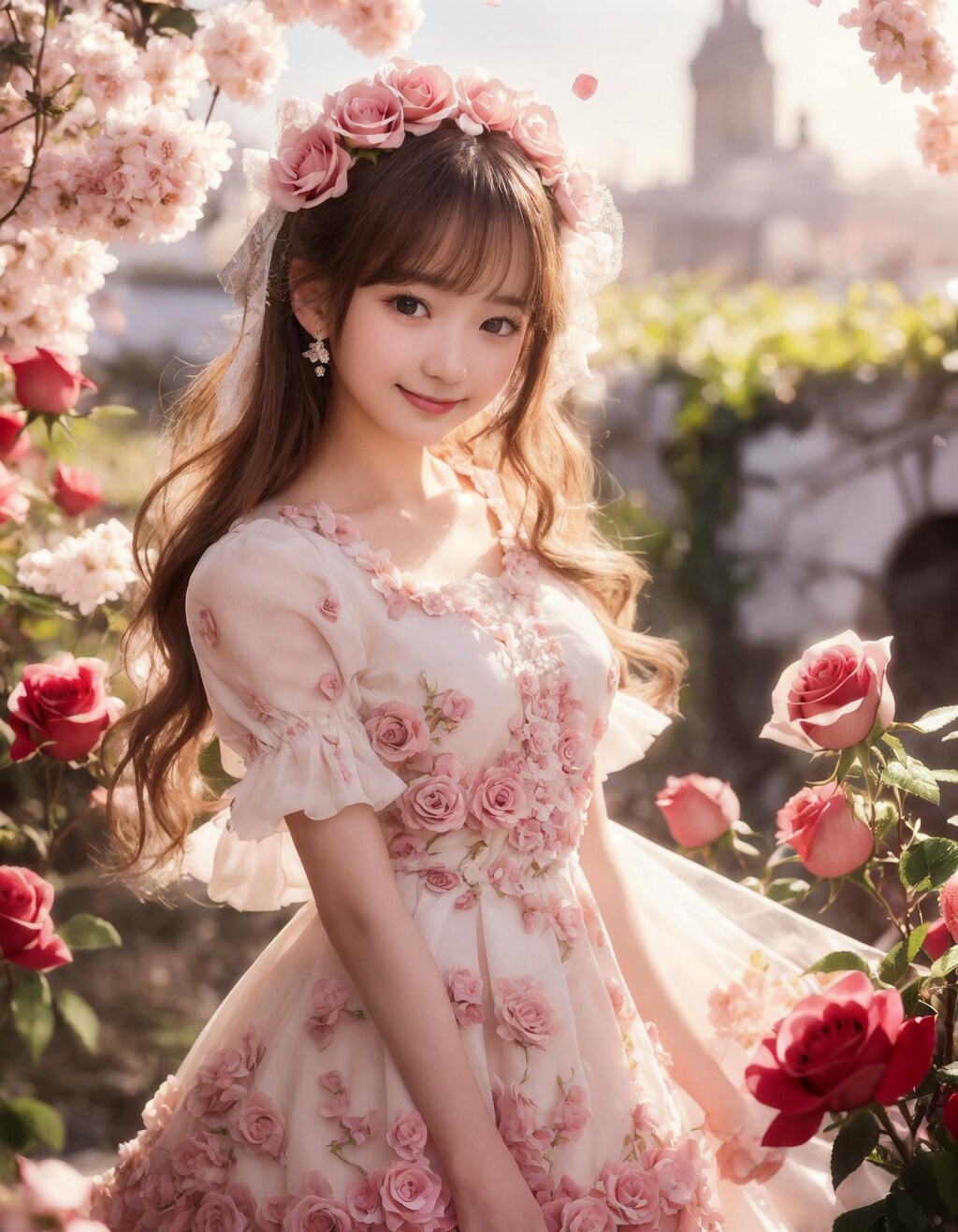 薔薇の花びらドレスちゃん (real)