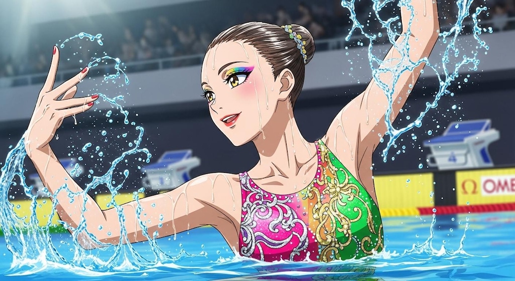 シンクロ美少女　ソロの演技②