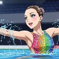 シンクロ美少女　ソロの演技② 12枚目