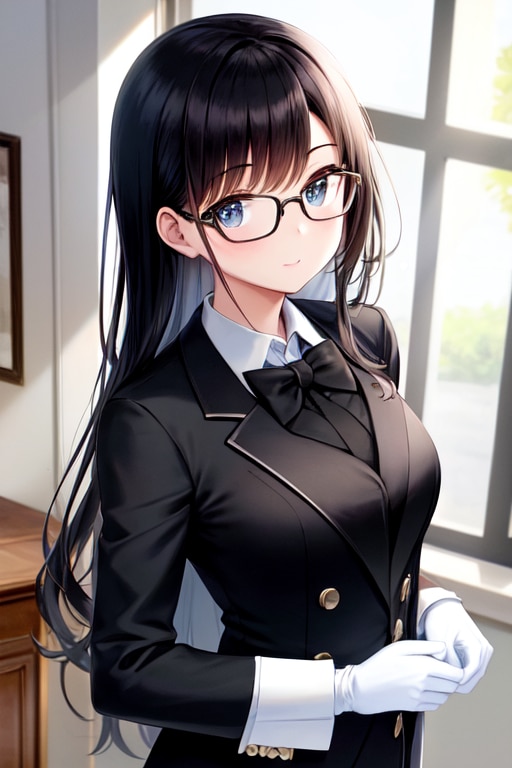 眼鏡かけたタキシード執事ちゃん | の人気AIイラスト・グラビア
