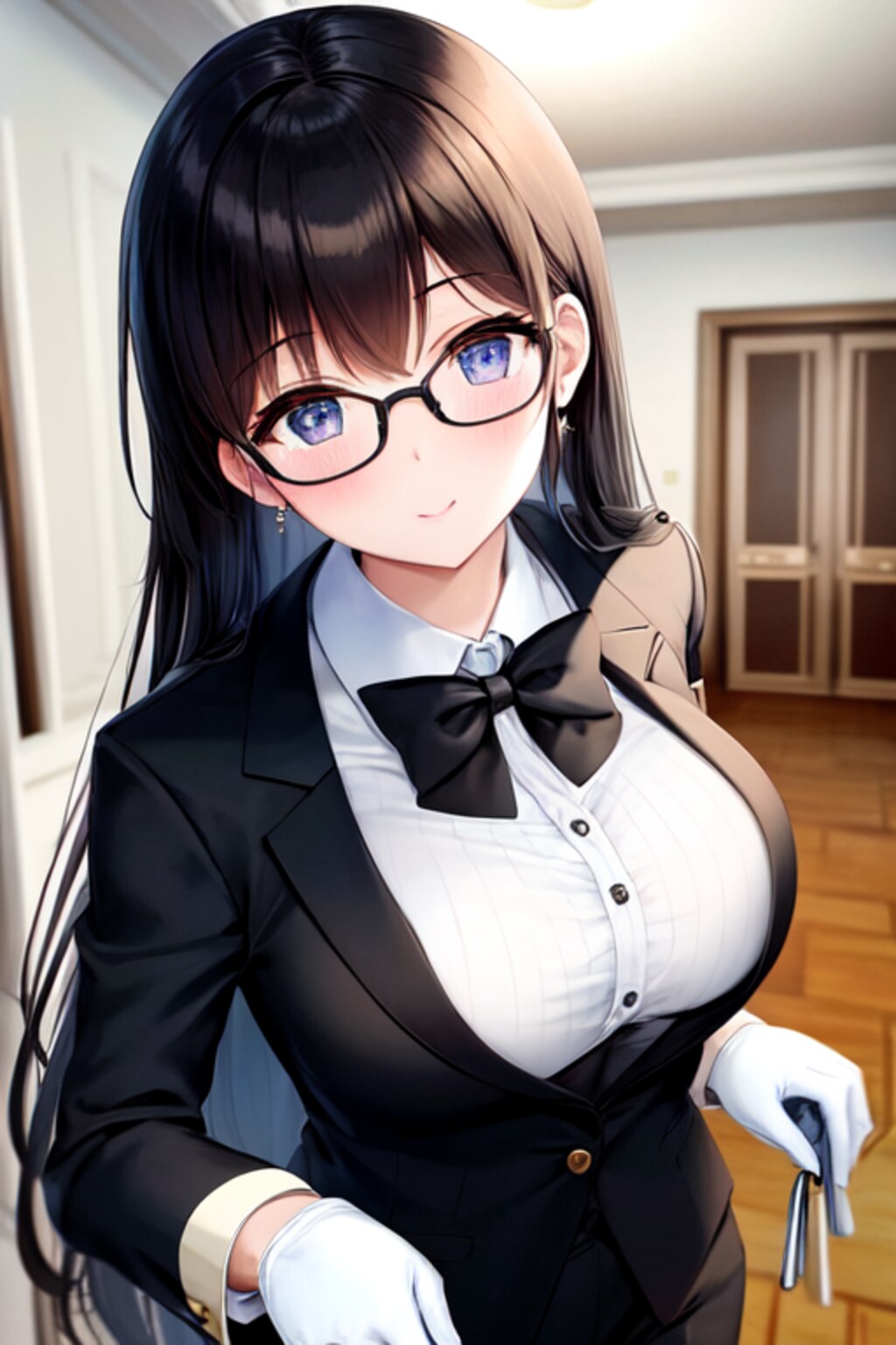 眼鏡かけたタキシード執事ちゃん