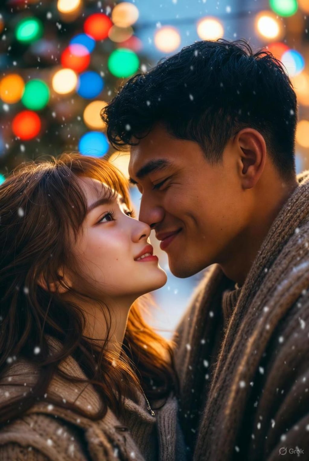 イルミネーションデート中の岬