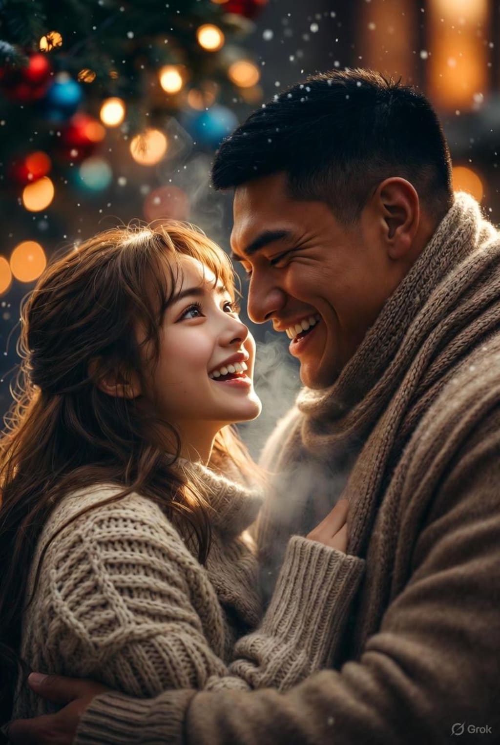 イルミネーションデート中の岬