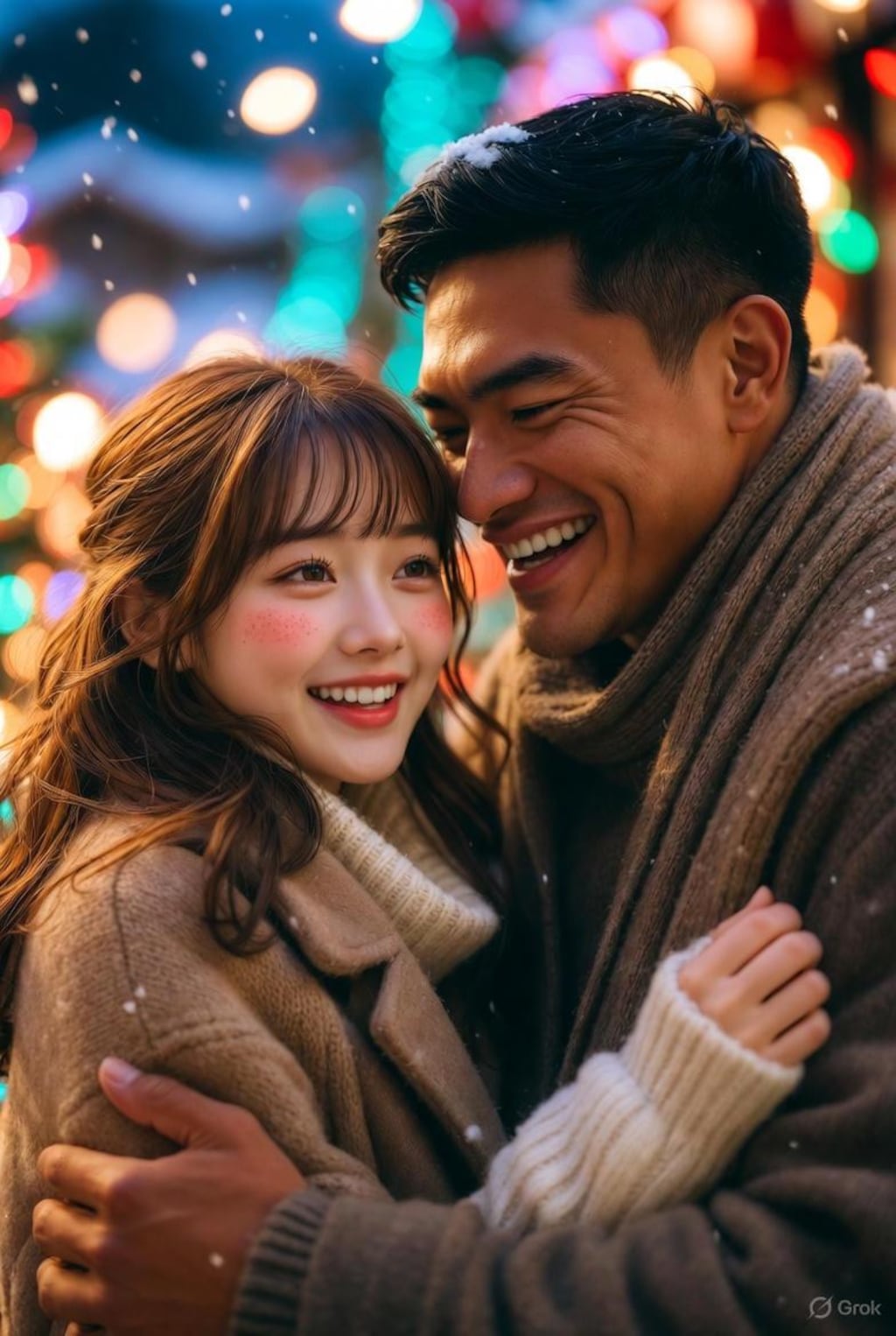 イルミネーションデート中の岬