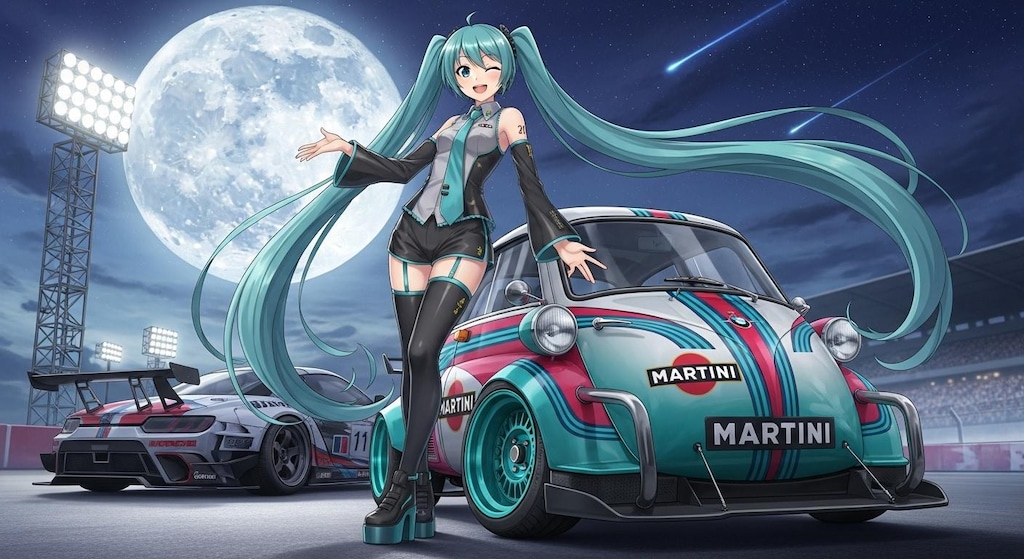 初音ミクとイセッタレーシングカー