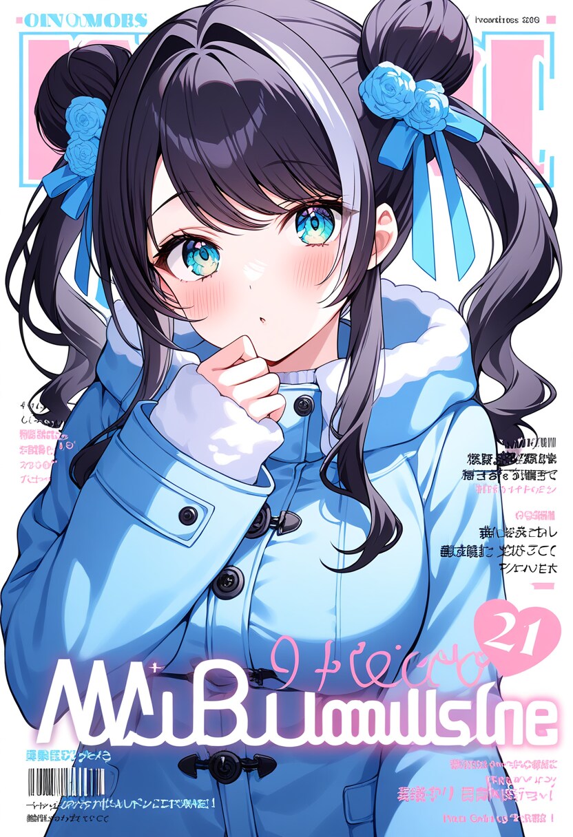 うちの子たちが写っている雑誌の表紙 | の人気AIイラスト・グラビア