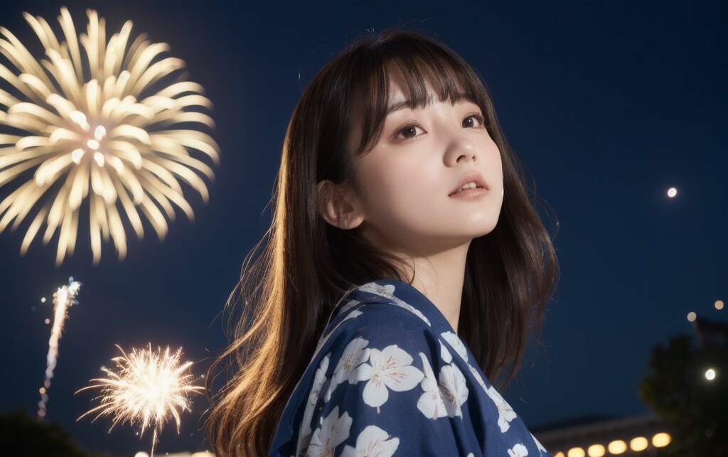 花火と浴衣の娘6